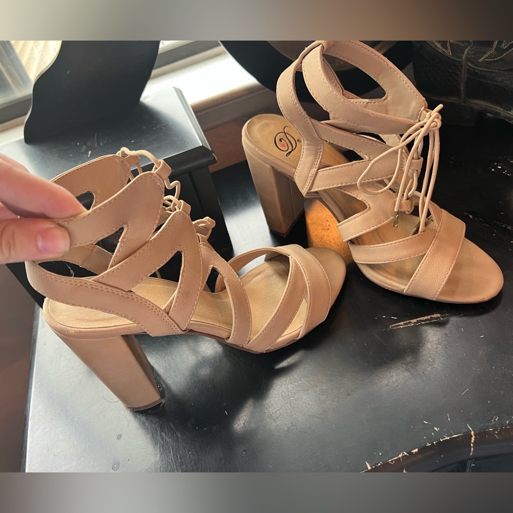Cream heels
